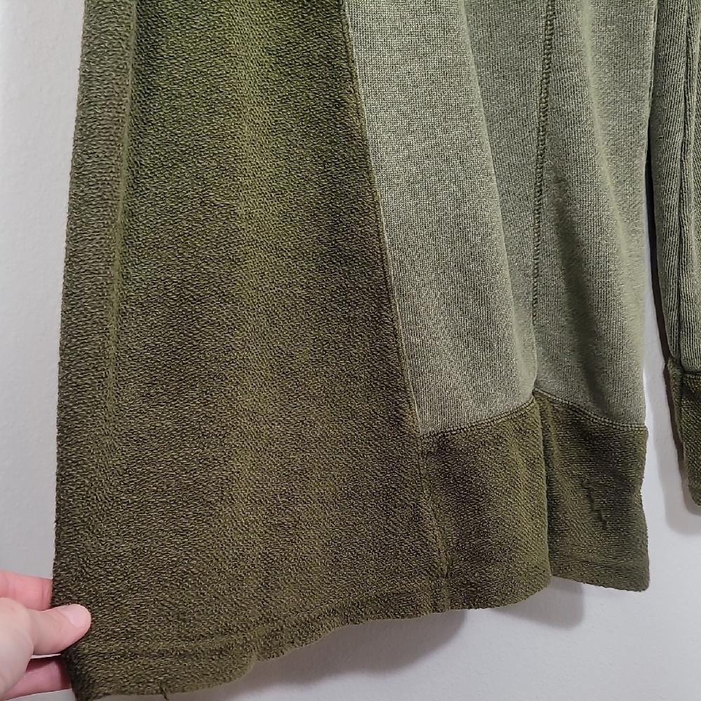 Free People Half Court Wide Leg Pants Size L Olive Green Pockets Boho Elastic - Picture 9 of 16